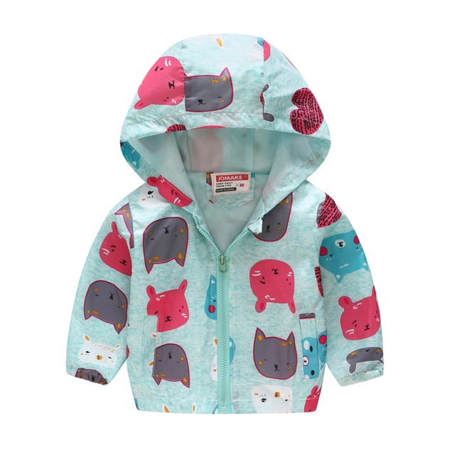 Children Hooded Windbreaker Toddler Baby Coat Infant Waterproof Hoodies For Girls - Image 17