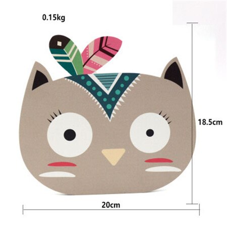 Eva2king Cartoon Wooden Animal Room Decoration Wall Mount Toys Baby Girl Room Decor Lovely Fox Baby Nursery Toys For Children - Image 9