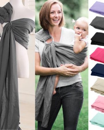 Baby Infant Sling Wrap Soft Natural Wrap Fashion Mother Baby-Carrier 0-2 Yrs Breathable Cotton Hipseat Nursing Cover