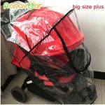 Ranavoar Baby Stroller Accessories Universal Waterproof Rain Cover Wind Dust Shield Zipper Open For Baby Strollers Pushchairs