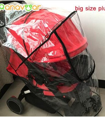 Ranavoar Baby Stroller Accessories Universal Waterproof Rain Cover Wind Dust Shield Zipper Open For Baby Strollers Pushchairs