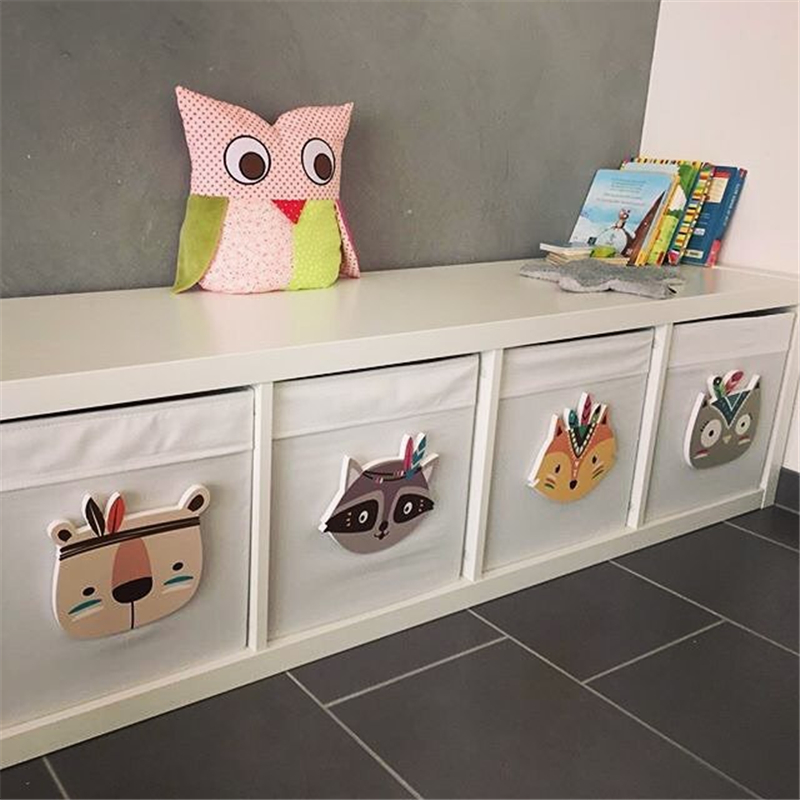 Eva2king Cartoon Wooden Animal Room Decoration Wall Mount Toys Baby Girl Room Decor Lovely Fox Baby Nursery Toys For Children - Image 6