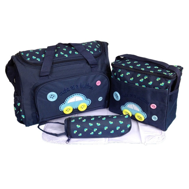 4 Pieces/Set Fashion Infant Baby Nappy Bag, Mommy Maternity Bags Large Capacity Baby Bag Stroller Hobos Desinger Nursing Bag - Image 7