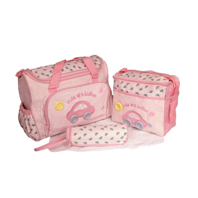 4 Pieces/Set Fashion Infant Baby Nappy Bag, Mommy Maternity Bags Large Capacity Baby Bag Stroller Hobos Desinger Nursing Bag - Image 8