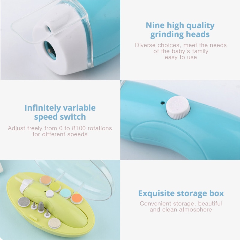 Electric Baby Nail Trimmer USB Charging Kids Infant Baby Cutter Nail Care Baby Trimmer Manicure Clipper Scissors - Image 3