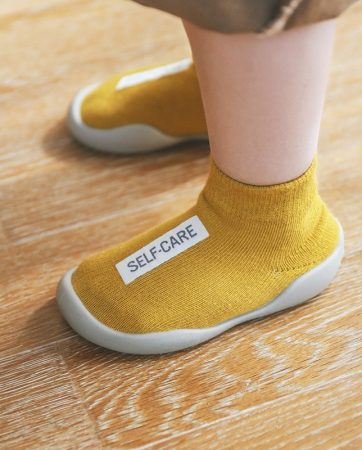 Unisex Baby Shoes First Shoes Baby Walkers Toddler First Walker Baby Girl Kids Soft Rubber Sole Baby Shoe Knit Booties Anti-slip