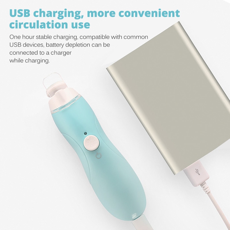 Electric Baby Nail Trimmer USB Charging Kids Infant Baby Cutter Nail Care Baby Trimmer Manicure Clipper Scissors - Image 2